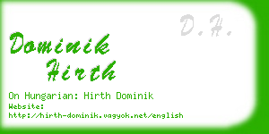 dominik hirth business card